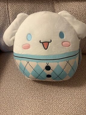 Plush Cute White & Light Blue Character Stuffed Animal